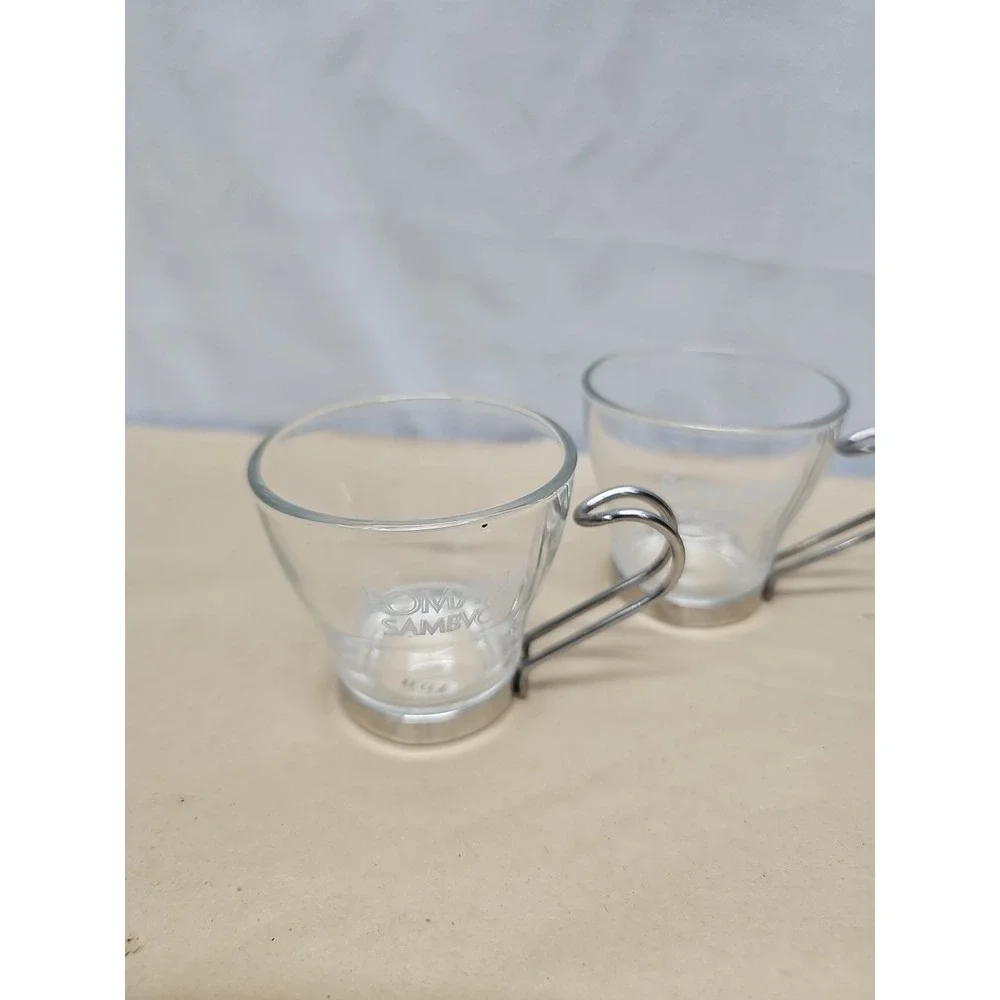 Bormioli Rocco Italy Set of 4‎ Verdi Espresso Glass Cups Romana Vitrosax Sambuca